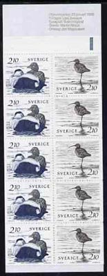 Sweden 1986 Water Birds 21k booklet complete and very fine, SG SB387