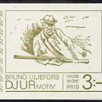 Sweden 1968 Bruno Liljjefor's Fauna Sketches 3k booklet complete and very fine, SG SB227