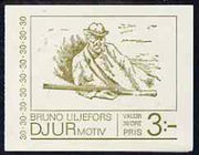 Sweden 1968 Bruno Liljjefor's Fauna Sketches 3k booklet complete and very fine, SG SB227