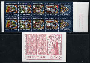 Sweden 1982 Christmas 14k booklet (Stained Glass Windows) complete and very fine, SG SB361