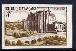 France 1950 Châteaudun & Bridge unmounted mint imperf single in issued colour, Yv 873