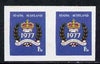 Staffa 1977 Silver Jubilee 1.5p imperf pair unmounted mint
