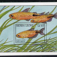 Sierra Leone 1988 Fishes m/sheet 65L, SG MS 1130 unmounted mint