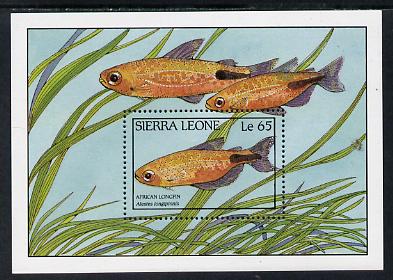 Sierra Leone 1988 Fishes m/sheet 65L, SG MS 1130 unmounted mint