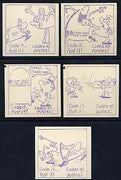 Canada 1979 Post Codes complete set of 5 x $4.25 booklets each depicting "code it, post it" cartoons (contains SG 869ab) SG SB85
