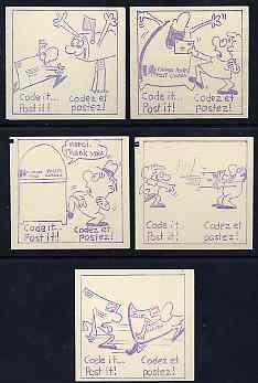 Canada 1979 Post Codes complete set of 5 x $4.25 booklets each depicting 