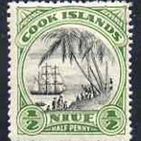Niue 1944-46 Landing of Captain Cook, 1/2d (multiple wmk) unmounted mint, SG 89*
