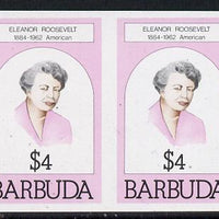Barbuda 1981 Eleanor Roosevelt $4 unmounted mint imperforate pair (as SG 549)