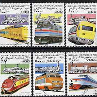 Somalia 1977 Trains (old and new) complete perf set of 6 cto used*