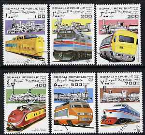 Somalia 1977 Trains (old and new) complete perf set of 6 cto used*