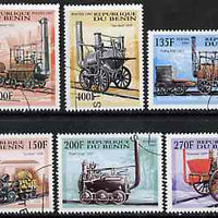 Benin 1997 Early Steam Engines complete perf set of 6 cto used, SG 1691-96