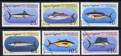 Sahara Republic 1997 Fish complete perf set of 6 cto used*