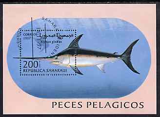 Sahara Republic 1997 Fish perf miniature sheet cto used