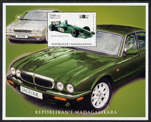 Madagascar 1999 Jaguar Cars perf deluxe souvenir sheet unmounted mint. Note this item is privately produced and is offered purely on its thematic appeal