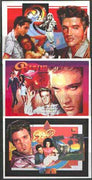 Sahara Republic 1996 Elvis Presley set of three perf miniature sheets cto used