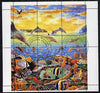Abkhazia 1996 Marine Life (Dolphins, Fish, Coral etc) perf set of 6 in composite sheet fine cto used