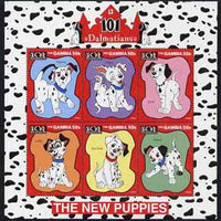 Gambia 1997 Walt Disney's 101 Dalmations sheetlet of 6 unmounted mint, SG 2559a