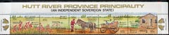 Cinderella - Hutt River Province 1984 Christmas (Santa with Mule cart) unmounted mint strip of 5 ($2.80 face)