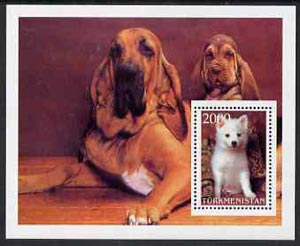Turkmenistan 1997 Dogs perf souvenir sheet