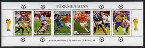 Turkmenistan 1997 Football World Cup sheetlet containing complete set of 6 values unmounted mint