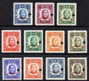 China 1941 Sun Yat-sen monochrome set of 11 unmounted mint optd SPECIMEN with security punch hole (ex ABN Co archives) SG 583-93