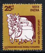 India 1974 International Dairy Congress (Cloth Painting of Cows) unmounted mint SG 751*