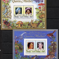 St Vincent - Grenadines 1985 Life & Times of HM Queen Mother the set of 2 m/sheets containing 2 x $4 and 2 x $5 values (depicts Concorde, Fungi, Butterflies, Birds & Animals) unmounted mint