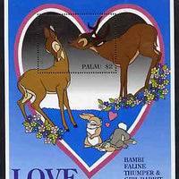 Palau 1996 Disney Sweethearts $2 m/sheet (Bambi) unmounted mint