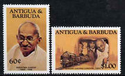Antigua 1984 Mahatma Gandhi 60c & $1 from Famous People set of 8 unmounted mint, SG 889 & 893*