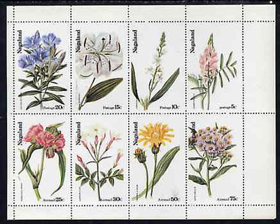 Nagaland 1974 Flowers complete perf set of 8 values (5c to 75c) unmounted mint