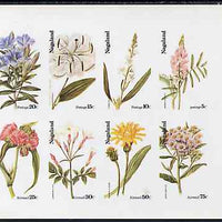 Nagaland 1974 Flowers complete imperf set of 8 values (5c to 75c) unmounted mint