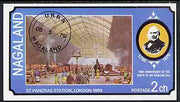 Nagaland 1979 Rowland Hill (St Pancras Station) imperf souvenir sheet (2ch value) cto used