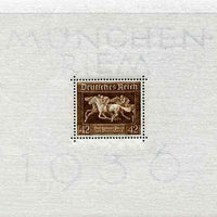 Germany 1936 Brown Ribbon Horse Race unmounted mint miniature sheet, SG MS 618