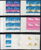 Nauru 1975 South Pacific Commission Outriggers unmounted mint se-tenant cyl block of 4 x 7 imperf progressive proofs comprising the 4 individual colours plus 2 and 2 x 3-colour composites, as SG 133a (28 proofs)