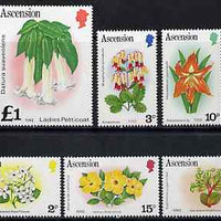 Ascension 1982 Flowers def set of 6 with imprint date, SG 283B-95B