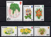 Ascension 1982 Flowers def set of 6 with imprint date, SG 283B-95B