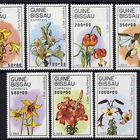 Guinea - Bissau 1989 Lilies set of 7 unmounted mint, SG 1127-33, Mi 1049-55*