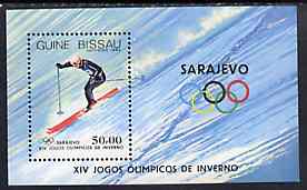 Guinea - Bissau 1983 Sarajevo Winter Olympic Games m/sheet (Downhill Skiing) unmounted mint SG MS 793, Mi BL 255