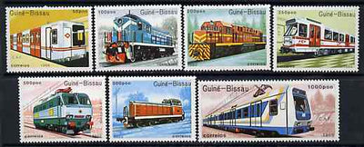 Guinea - Bissau 1989 Trains, perf set of 7 unmounted mint, SG 1111-17, Mi 1033-39*