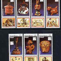 Guinea - Bissau 1989 Brasiliana '89 International Stamp Exhibition (Antiquities) set of 7 se-tenant with labels unmounted mint, SG 1143-49, Mi 1065-71*