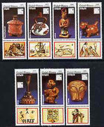 Guinea - Bissau 1989 Brasiliana '89 International Stamp Exhibition (Antiquities) set of 7 se-tenant with labels unmounted mint, SG 1143-49, Mi 1065-71*