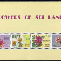 Sri Lanka 1982 Flowers m/sheet containing complete set of 4 values unmounted mint, SG MS 759