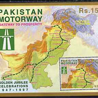 Pakistan 1997 Golden Jubilee Celebrations (Motorway) perf m/sheet unmounted mint