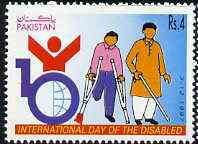 Pakistan 1997 International Day for the Disabled 4r unmounted mint*