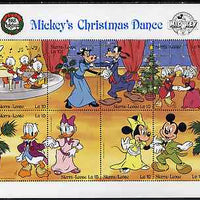Sierra Leone 1988 Christmas - Mickey's Christmas Dance unmounted mint sheetlet containing set of 8 values, SG 1175a