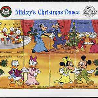 Sierra Leone 1988 Christmas - Mickey's Christmas Dance unmounted mint sheetlet containing set of 8 values, SG 1175a