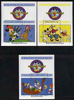 Sierra Leone 1992 Mickey's World Tour set of 3 m/sheets unmounted mint, SG MS1789