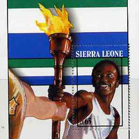 Sierra Leone 1988 Seoul Olympic Games (2nd Issue) m/sheet (Athlete with Torch) unmounted mint, SG MS 1141