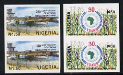 Nigeria 1994 30th Anniversary of African Development Bank set of 2 in unmounted mint imperf pairs