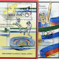 Sierra Leone 1989 Seoul Olympic Medal Winners set of 2 m/sheets unmounted mint, SG MS 1211